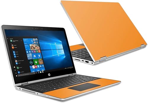 Miniatura 7 de MightySkins Skin compatible con HP Pavilion x360 15.6 pulgadas (2018) - Morado sólido  Funda protectora de vinilo duradera y única  Fácil de