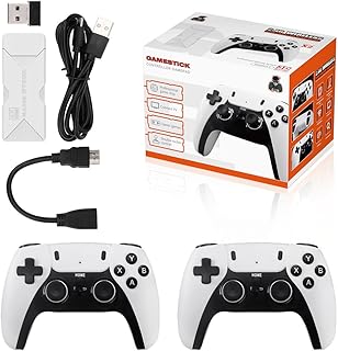 HD 4K Classic Retro Game Console, 2.4G Wireless Retro Game Console Double Family Game Console Plug & Play Game Console Emulator Support 50+ Games Simulators Gifts for Adults and Children (128G)