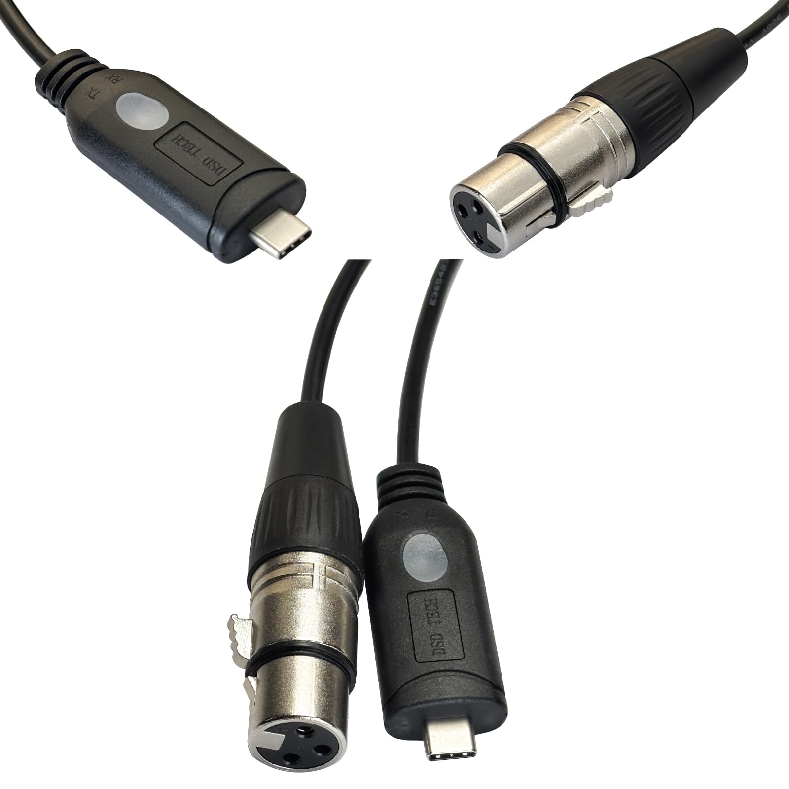 DSD TECH SH-RS09C - Cavo adattatore USB-C a DMX512 con chip FTDI, supporto Freestyler QLC e Pi Open Lighting, 1,8 m