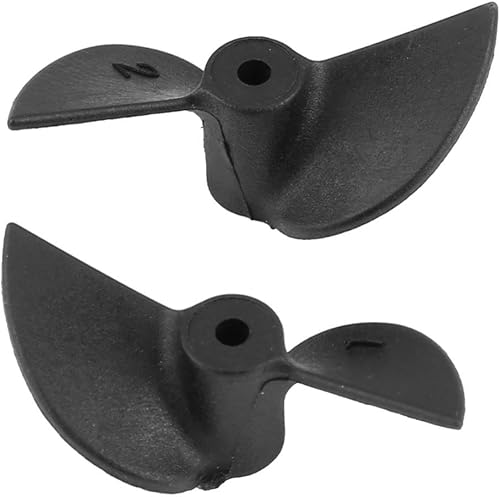 Miniatura 9 de Dilwe Hélices de barco RC, CW CCW Nylon 2 cuchillas giratorias 0.079 in eje control remoto barco hélices palas conjunto