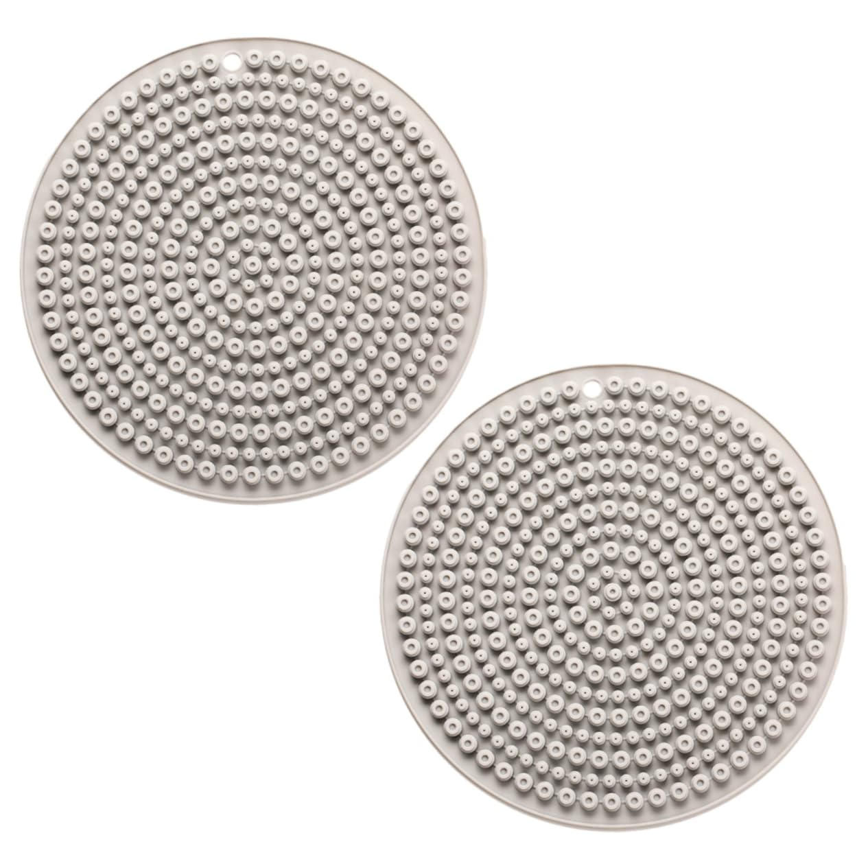 ABOOFAN 2Pcs Grey Silicone Heat Resistant Insulated Pad Non Slip Kitchen Table Mat and Pot Holder Cushion for Home Use for Hot Pots and Teacups