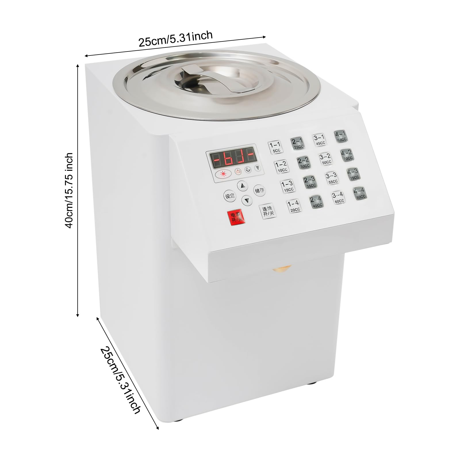 Komercyjny automatyczny dozownik fruktozy do elektrycznego syropu fruktozowego ze stali nierdzewnej 8 l automatyczny dozownik fruktozy do herbaty.