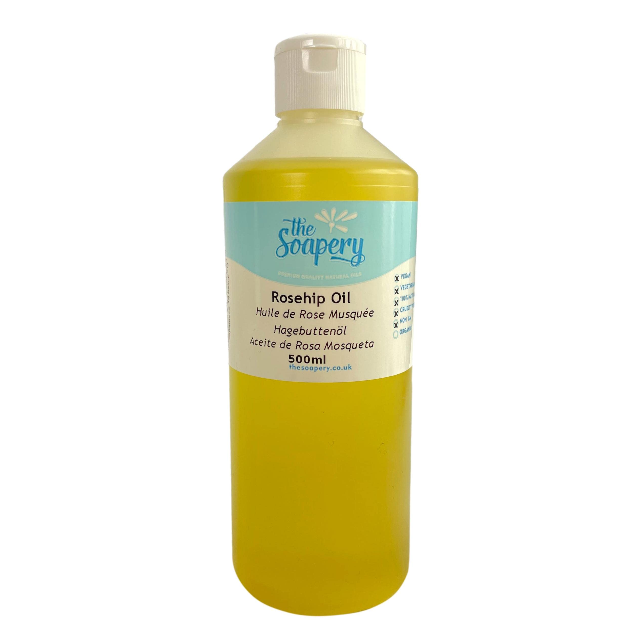 Rosehip Oil 500ml - 100% Pure Refined, 500 ml (Pack of 1)