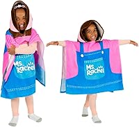 Vista 14 de Franco Barbie Kids - Poncho de toalla con capucha para playa/piscina/baño/campamento, 24" x 22", cubierta de algodón absorbente