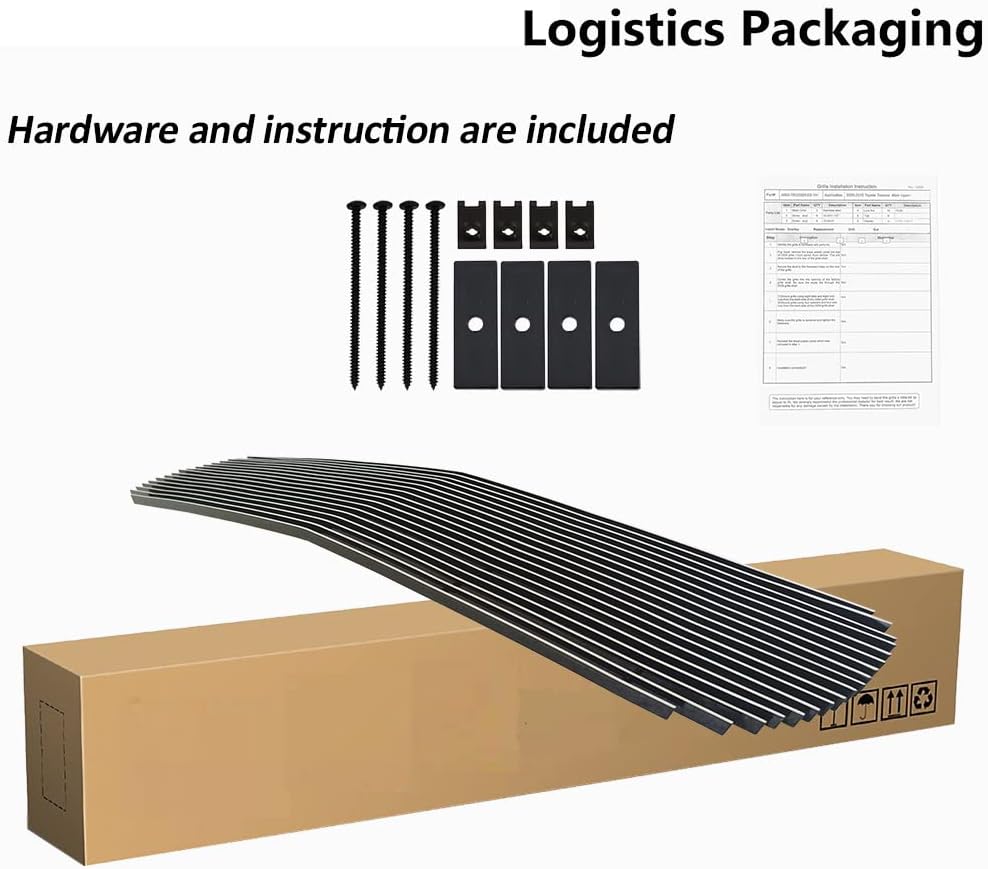 Grill Insert fits 2001-2006 GMC Yukon/Yukon Denali/1999-2002 Sierra Chrome Front Billet Grille Inserts Cover Guard Replament Aluminum 1pc