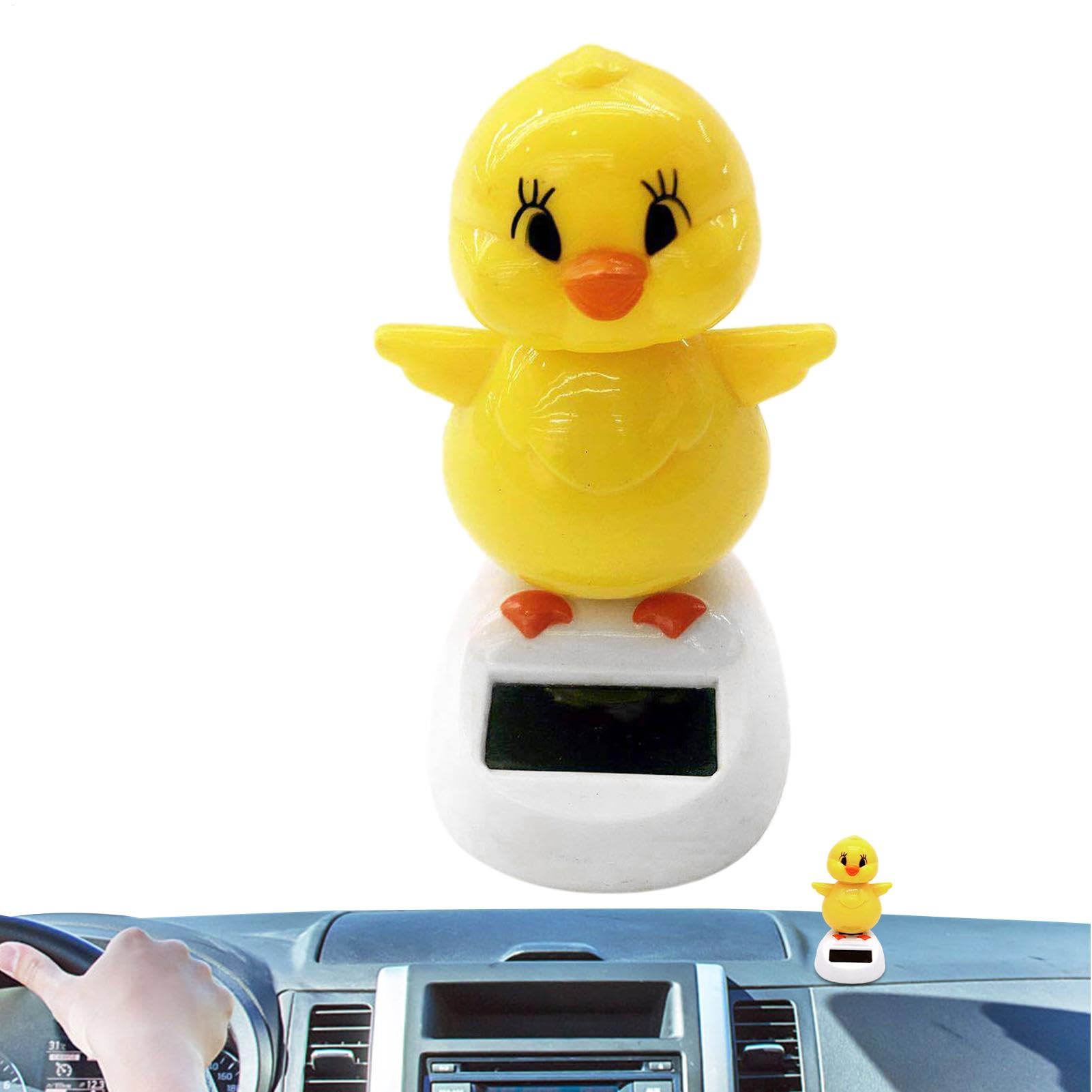Toy de Baile de Chicas - Juguetes para Bailar Solar, Lindo Baile de Pollo con la Cabeza temblorosa | Pollo bailado con energía Solar, para el Tablero de Tablero, decoración del escri