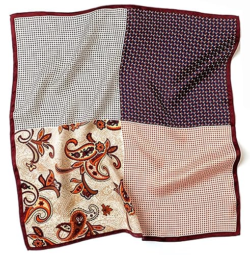 Women Silk Scarves 100 Silk 20" x 20" Square Neck Scarf Breathable Lightweight Neckerchief Work Party2