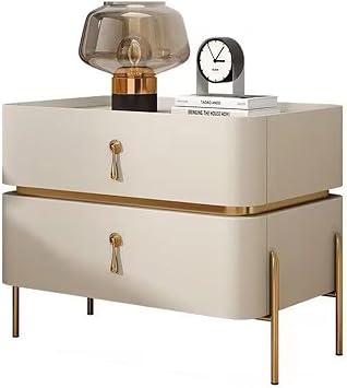 Nightstand, Modern End Table with Drawer, Bedside Table with Open Storage, for Living Room Or BedroomA,40x40x50cm