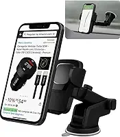 Suporte Veicular para Celular – Ventosa Ultra Forte, Rotação 360° e Antivibração, Ideal para GPS, Waze e Motoristas de App