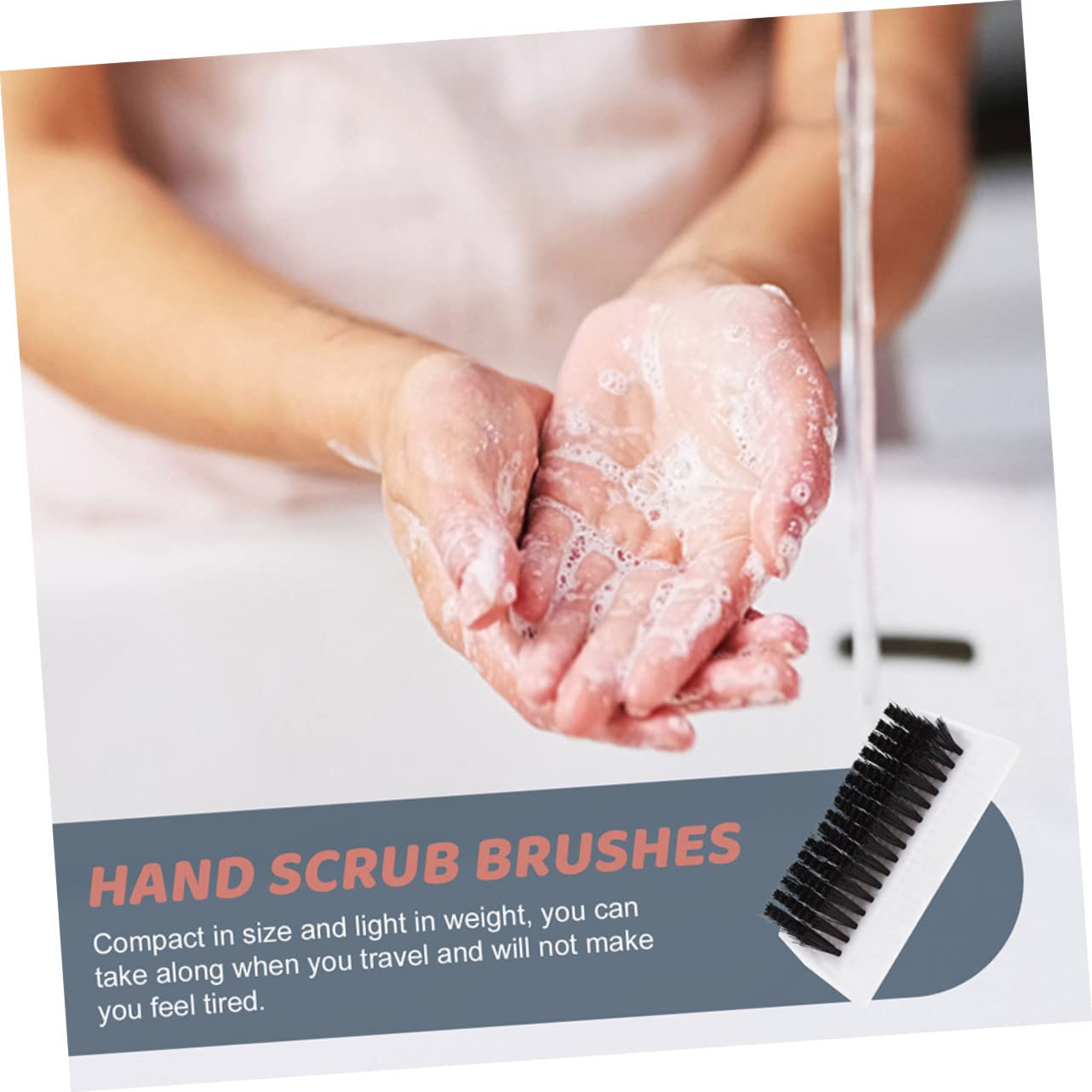 Healvian 8 Pezzi Spazzola per Unghie Doppia Facile e Conveniente per Unghie e Mani Accessori per Manicure per Casa