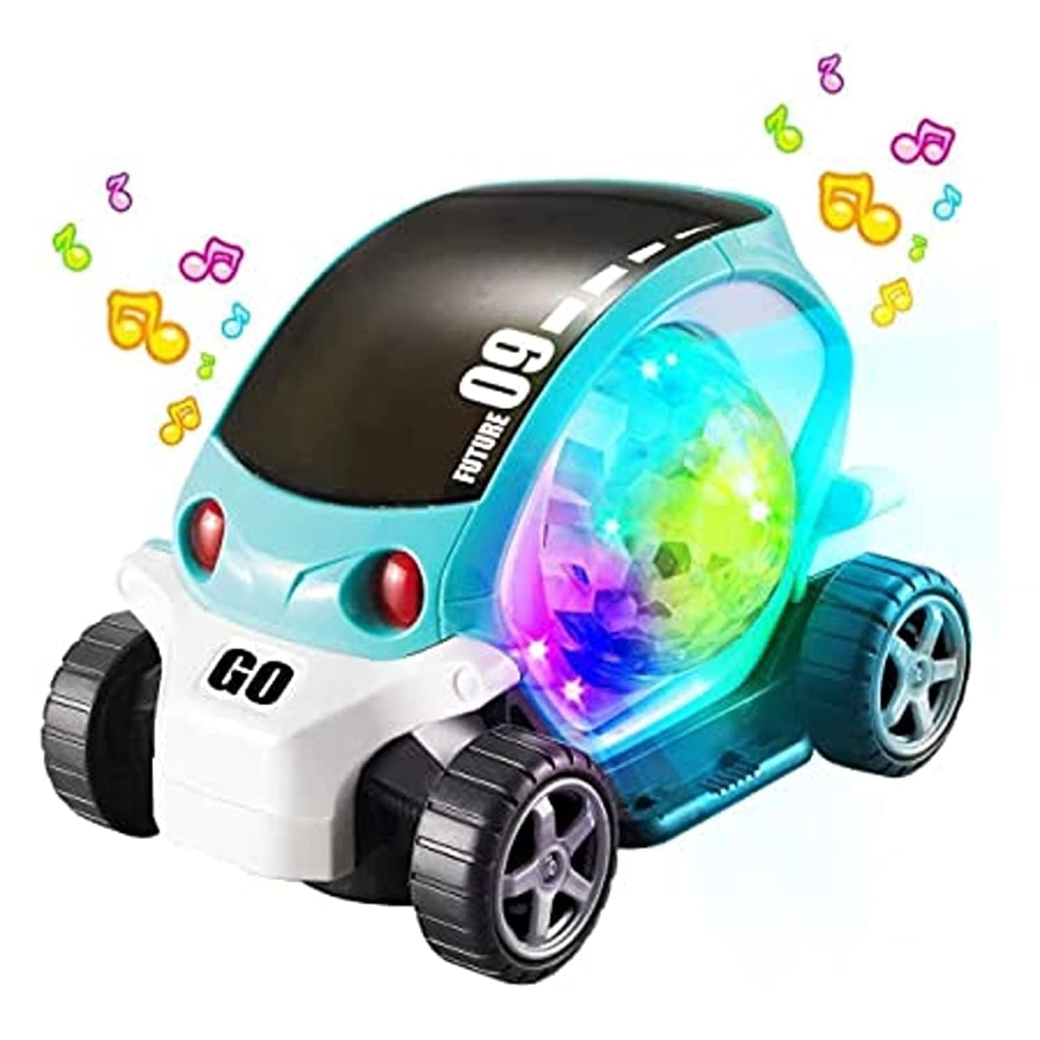 RRPLUS 09 Future Car - 360 Degree Rotating Car Toy with 3D Lights Musical & Flashing Light Sound, Bump & Stunt Action Car Toy for Kids Multi Light Car Birthday Gift for Boys Return Gift for Kids (B0DH2MX8LT) Amazon Price History, Amazon Price Tracker