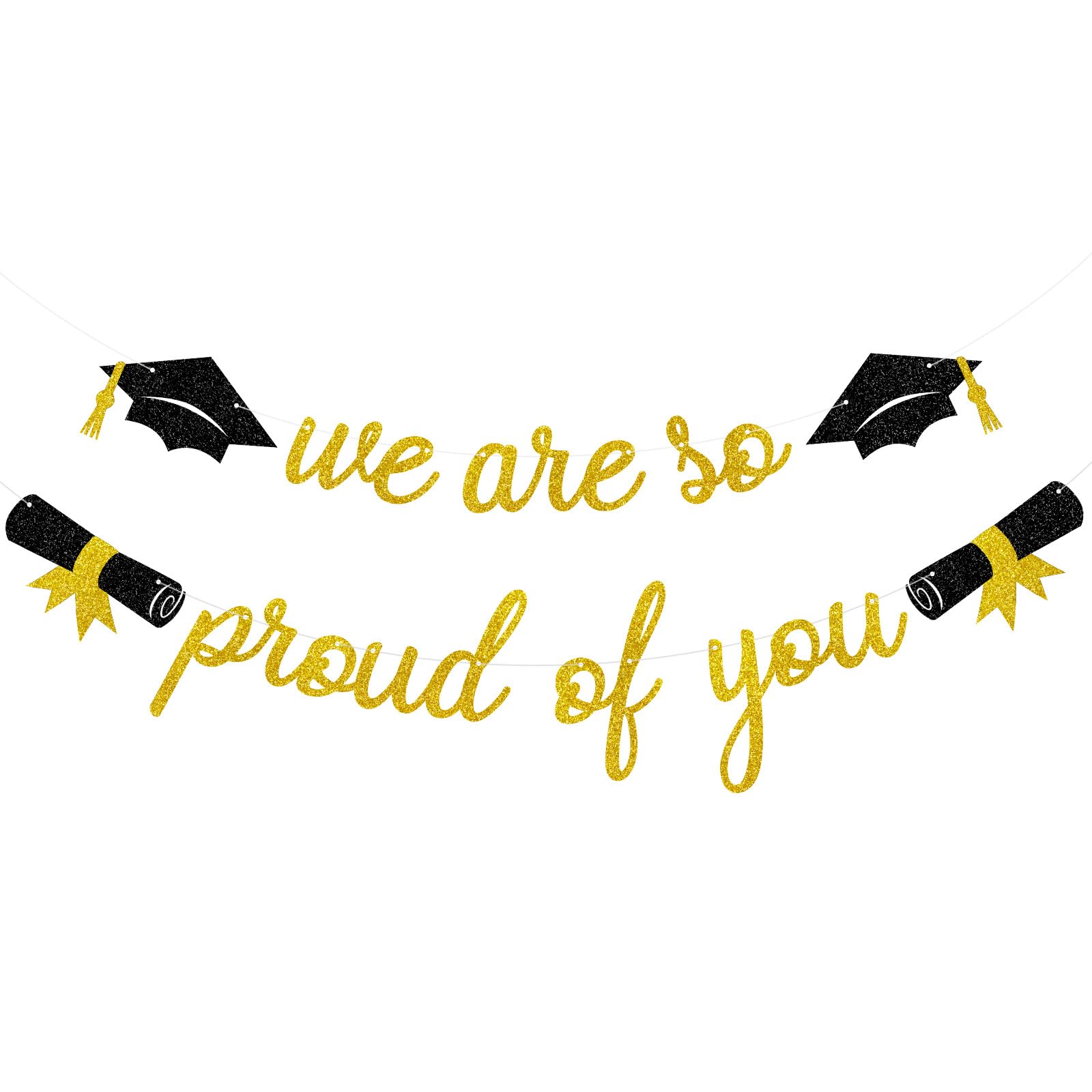 Graduation We Are So Proud Of You Banner Party Supplies School Home Car Decorations