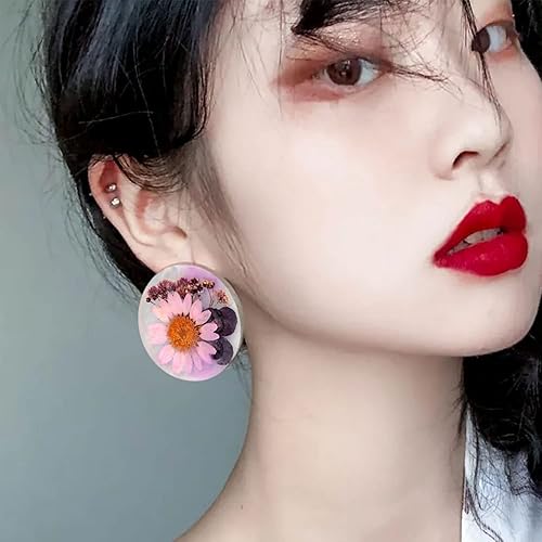 Miniatura 6 de 12 moldes de resina para aretes, moldes de resina epoxi, moldes de silicona para joyas con agujero, moldes de fundición en varias formas y tamaños