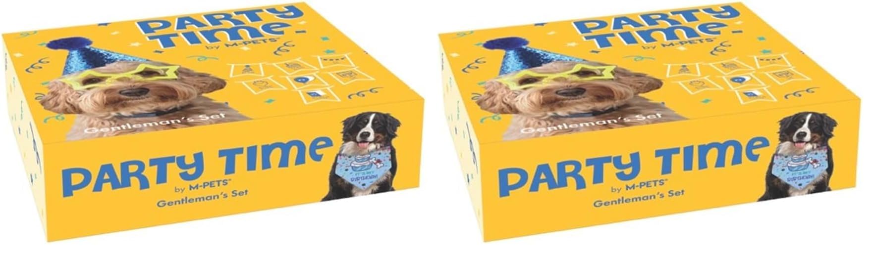 M-PETS PARTY TIME ERKEK KÖPEKLER İÇİN DOĞUM GÜNÜ SETİ (2 paketi)