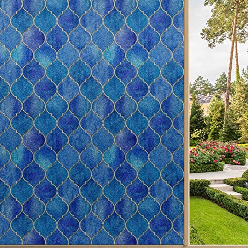 Rainbow Glass Frosted Glass Film Window Privacy Film,Home Decor Front Door Glass Film,Decorative Static Cling Window Film,24