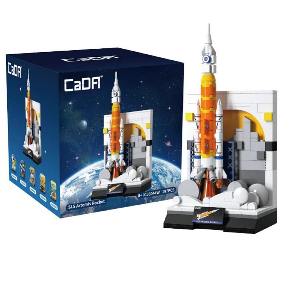CaDA - Cohete Lunar Artemis Rocket - Set construcción - Colección dioramas NASA Space -197 pzas - +8 - (DeQuBe 927DE56044)