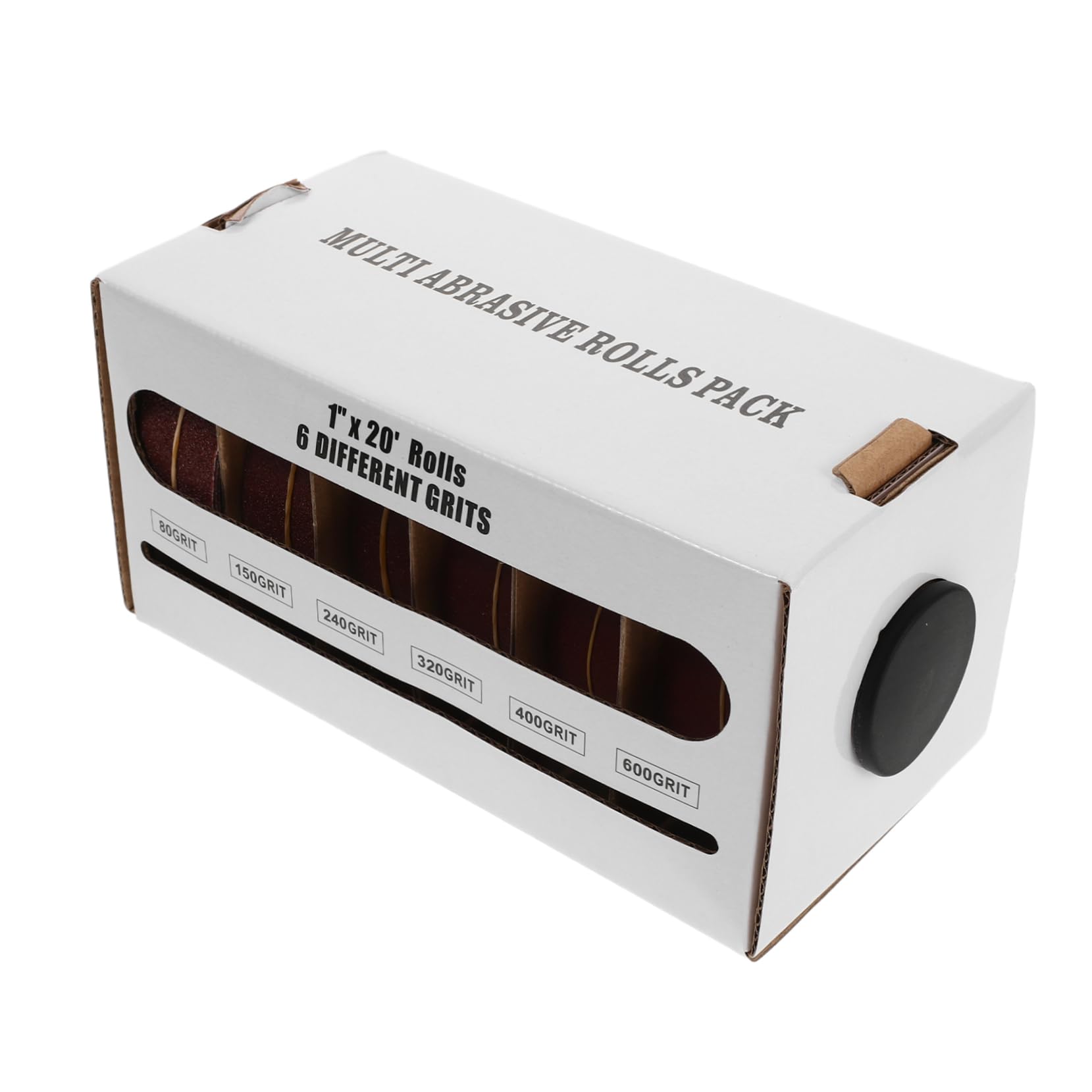 MUCKLILY Emery Sandpaper Roll Drywall Sanding Tape Hand-tearable Fine Grit Boxed Sandpaper for Palm Sander