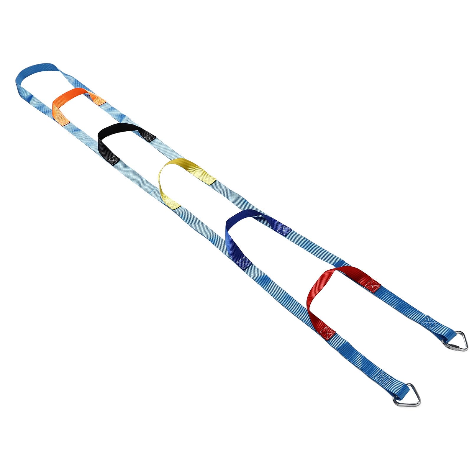 ORFOFE Scala di Corda per 2 Metri 6 Gradini, Corda da Arrampicata Morbida e Resistente per Esterni, Accessori per Set da Gioco, per Attività All’Aperto e Sviluppo Motorio