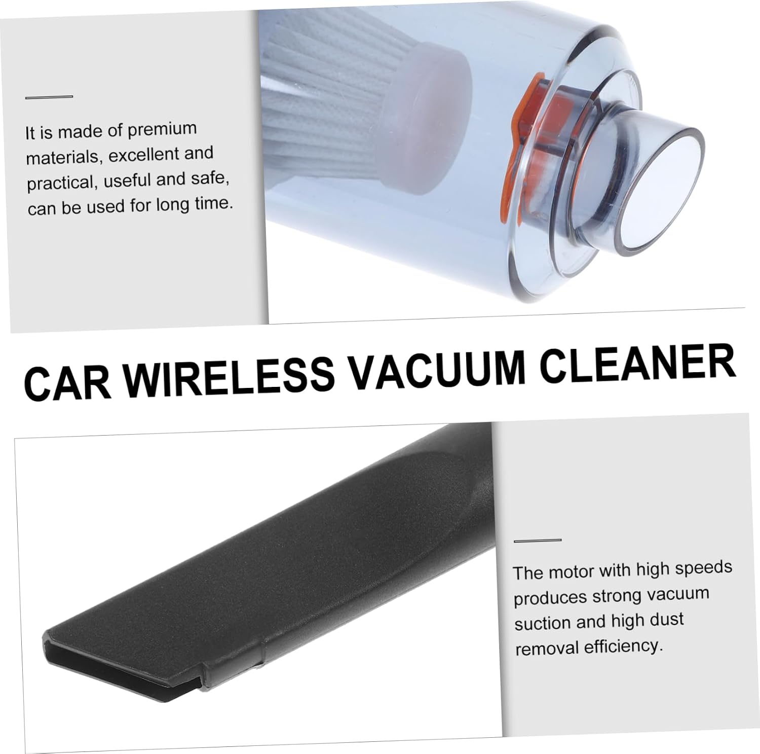 Wireless Handheld Car Vacuum Cleaner Cordless Portable Black image 2