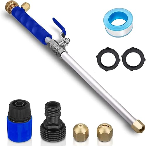 CARFKA Hydro Jet Washer - Manguera de agua de alta presión con 2 boquillas de manguera rociador de riego automático rociador de riego flexible de