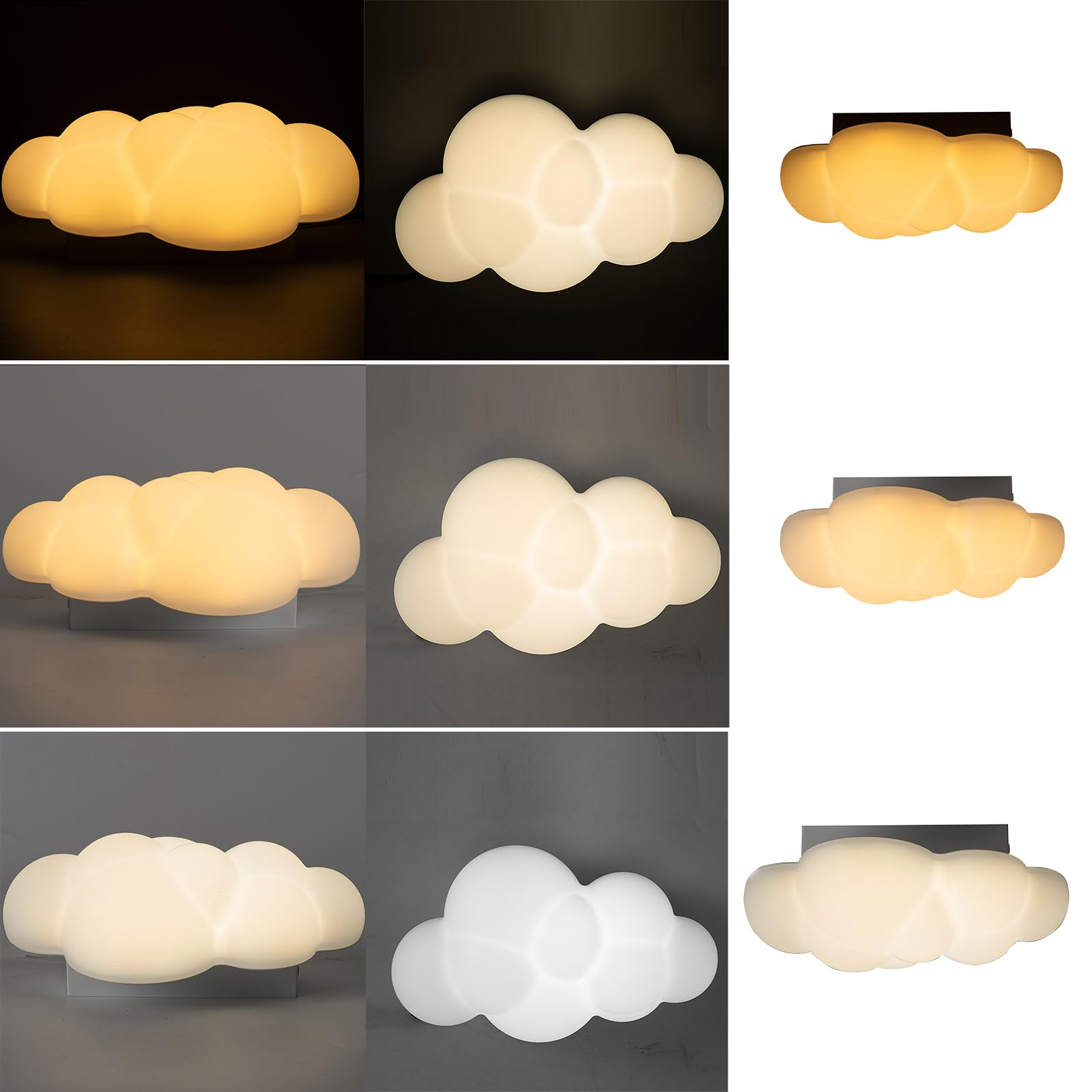 Alpinaluz Aplique Murale LED Enfant Nuage 3D 7W en Policarbonate Blanc avec Lumière Tricolore CCT 3000K/4000K/6000K, Design Moderne et Sécurisé pour Chambres d'Enfants et Espaces Ludiques