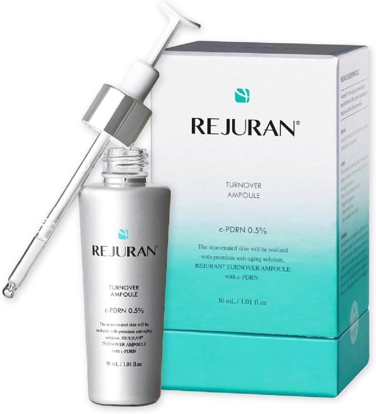 REJURAN Turnover Ampoule, C Pdrn Original Salmon Dna Pdrn Face Serum For Rejuvenation, Firming, Hydration & Youthful Glow, 1.01 Fl Oz (Pack Of 1)