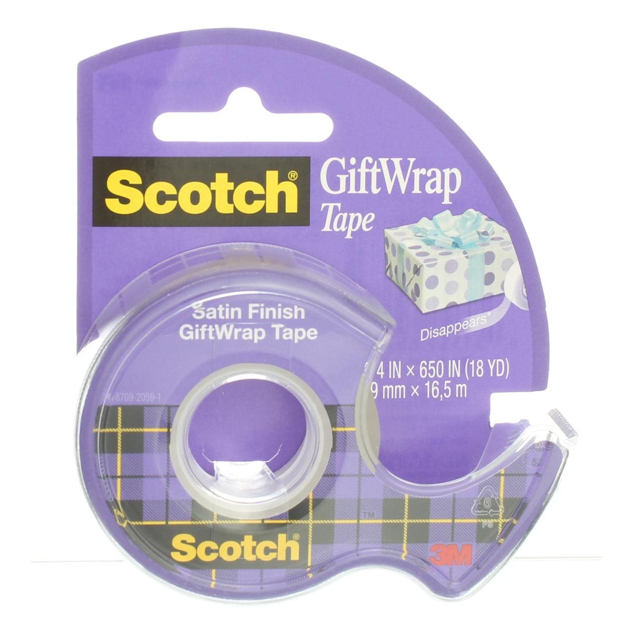 Scotch Taśma do pakowania prezentów, 3/4" x 650" (4 sztuki)