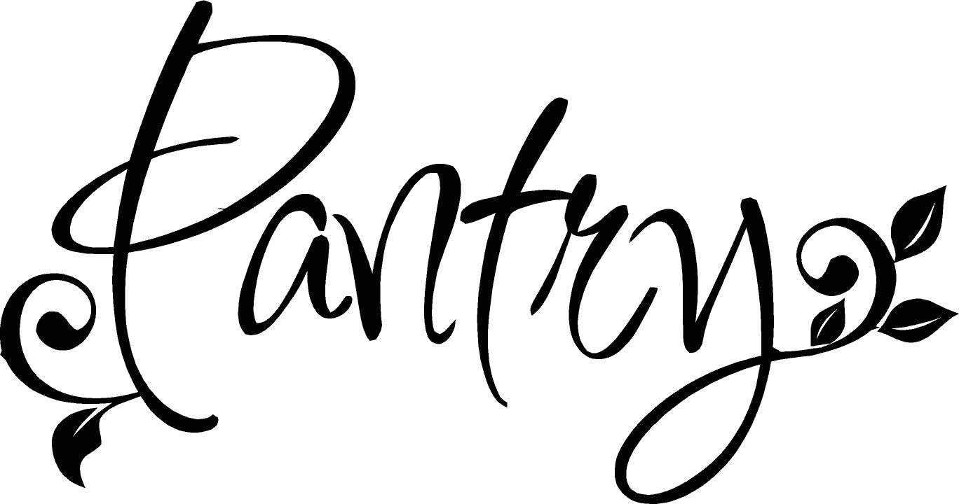 Pantry Dinner Vinyl Wall Art vinyl wall lettering words sticky art home decor quotes stickers decals Kitchen