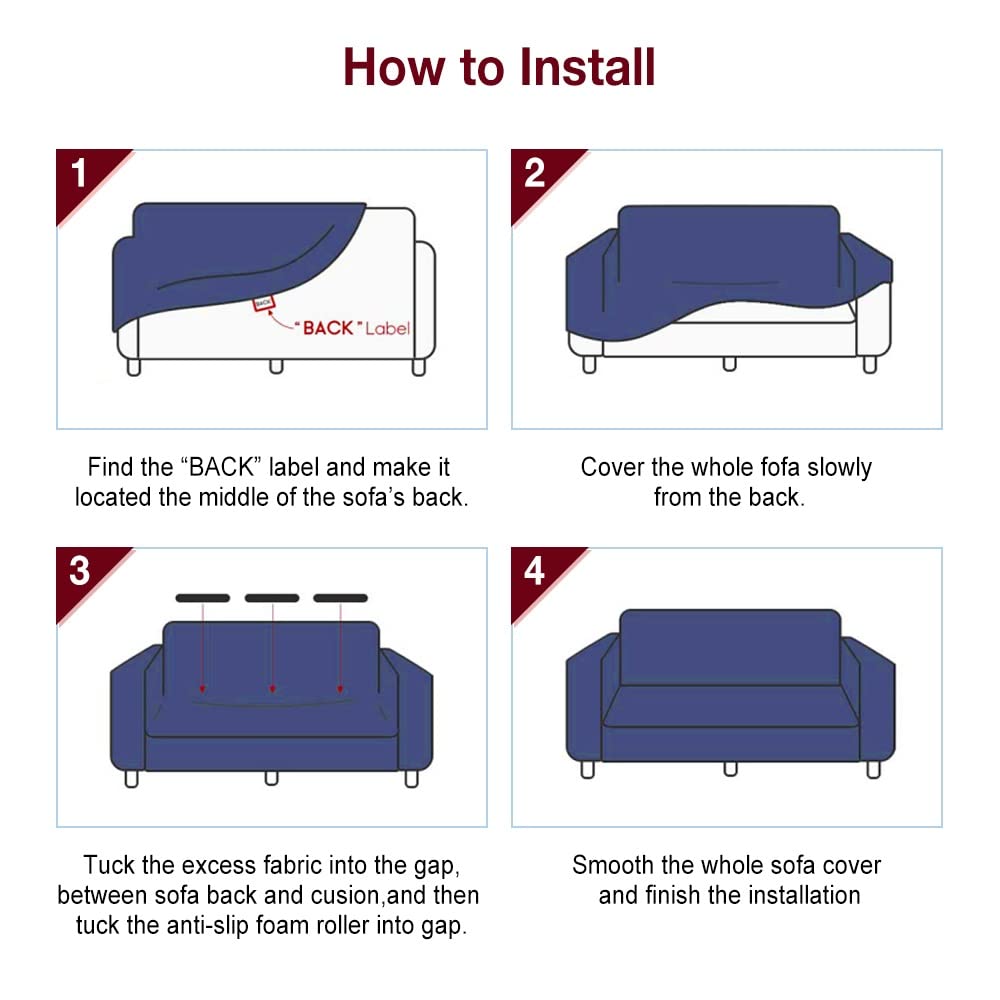 Samt Sofabezüge 3/2/1/4 Sitzer Sofa Abdeckung L Form Schonbezug Sofa Sofabezug Sofa Überzug Sofahusse Couch Bezug Sofa Überzug Hussen Stretch Couchbezüg Sofaüberwurf Couchhusse ( Color : #5 , Size : 1