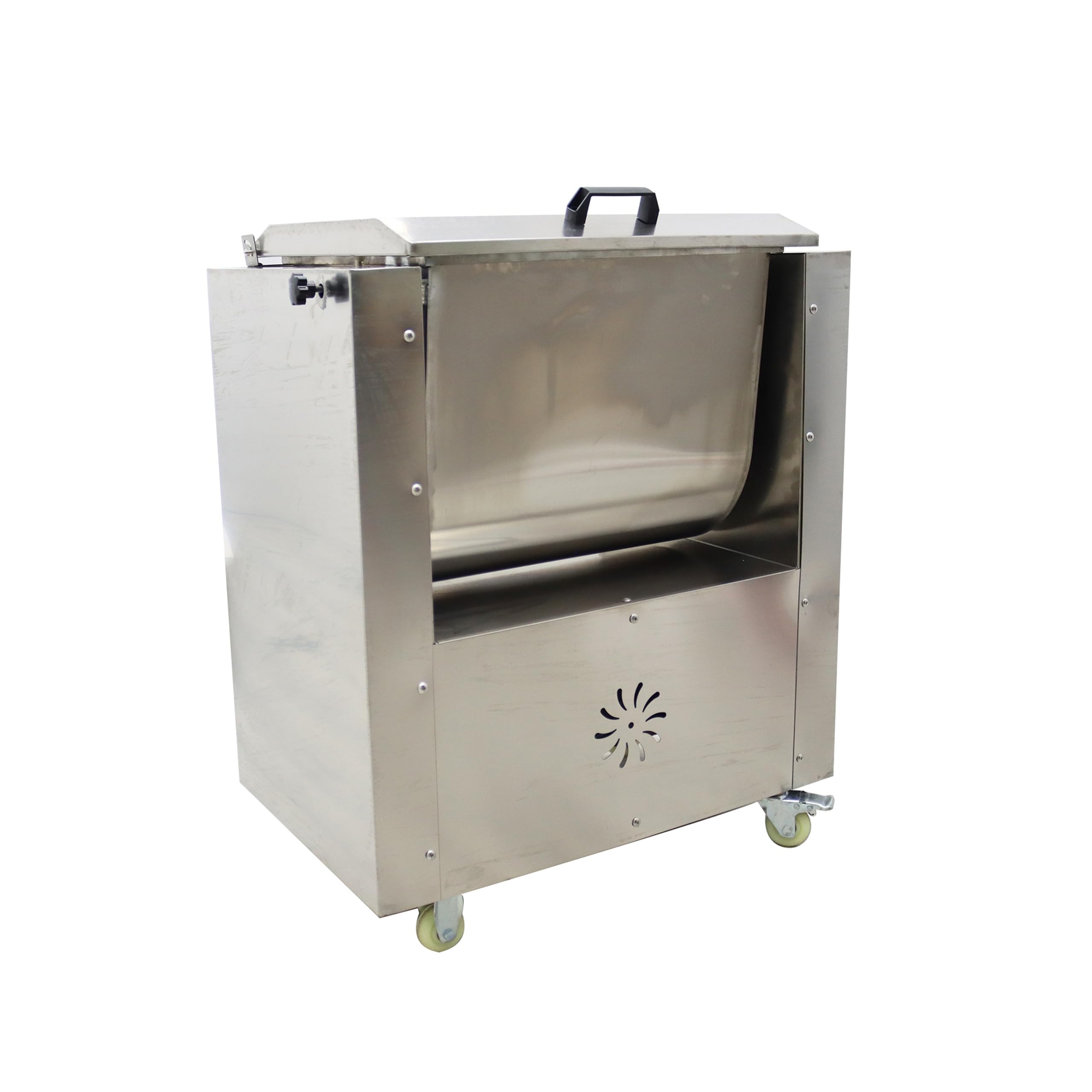 EQCOTWEA 60L Commercial Electric Meat Mixer Stainless Steel Meat Vegetable Stuffing Mixer 70RPM with 4-Blade for Sausage Pet Food Restaurant & Butcher Shop Use 110V 1.5KW