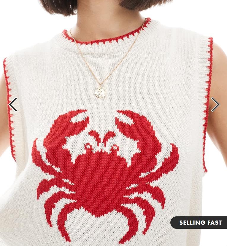 Image of Women Graphic Sweater Vest Y2k Knit Tank Top Lightweight Pullover Top
