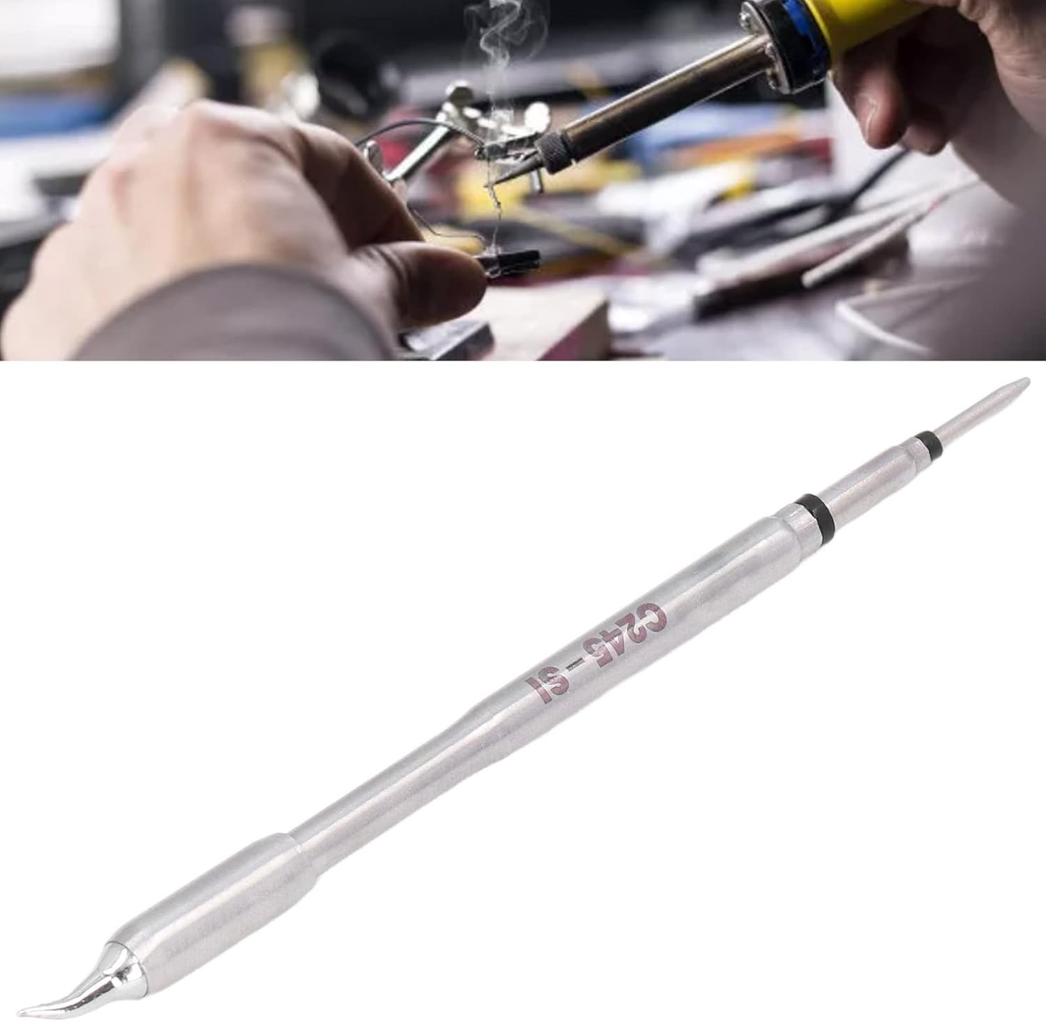 ASHATA C245 Soldering Iron Tip Universal Solder Tips for Soldering Station T245 Universal Handle, Soldering Supplies(245-SI)