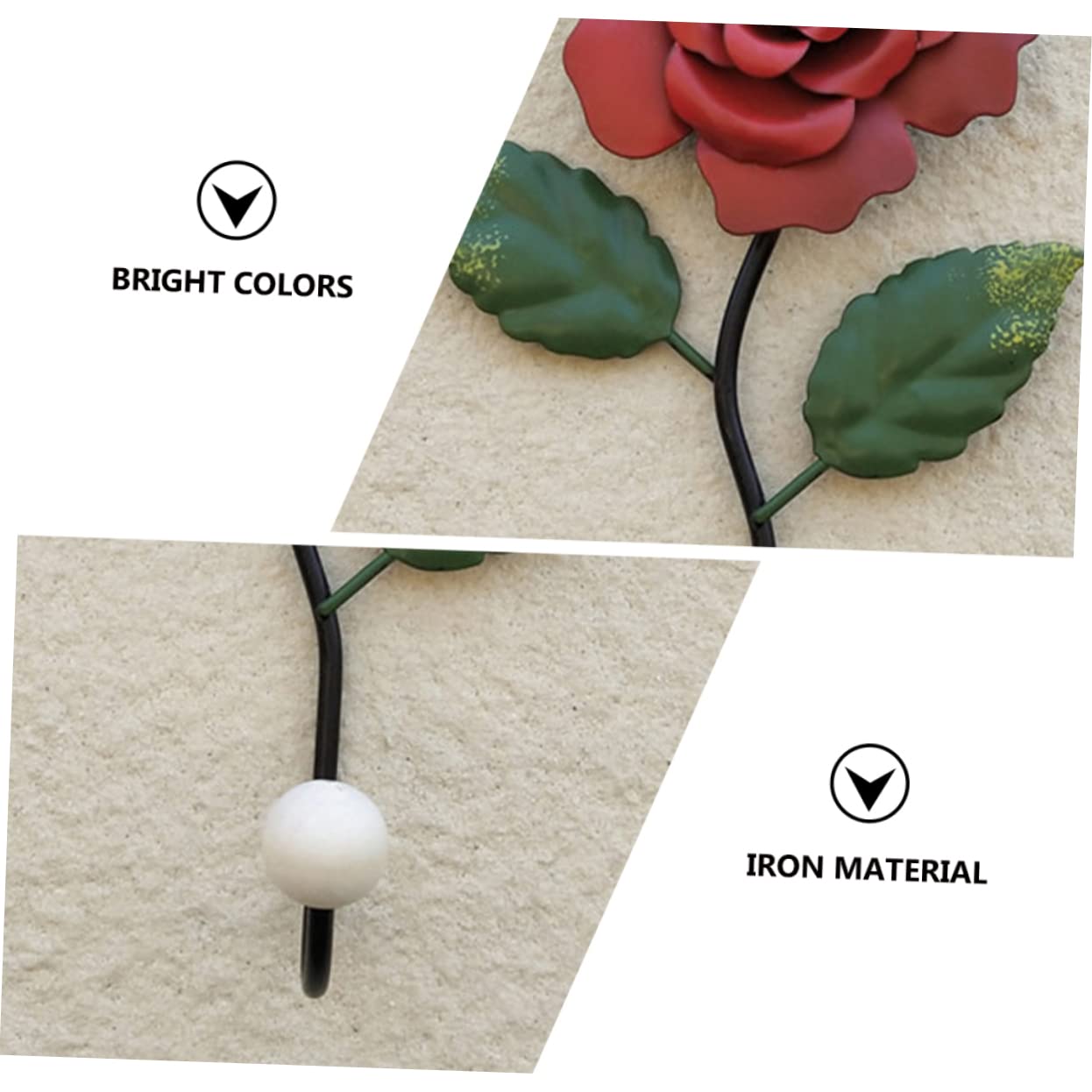 Alipis 4pezzi Ganci Da Muro Design Rosa Da Appendini Decorativi Per Chiavi e Abbigliamento Pratici e Compatti Per Ufficio e Casa
