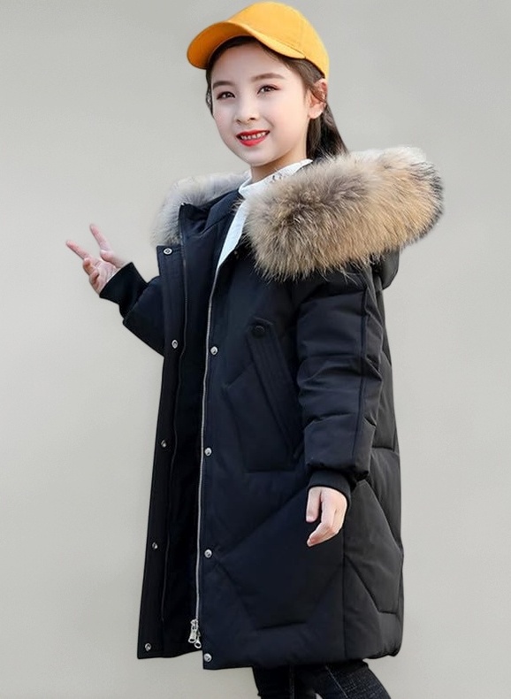 Runstarshow Girls Padded Winter Coat Kids Girls Hooded Quilted Jacket Teen Girls Puffy Coats with Hood Warm School Outerwear with Pockets for Girls Age 7-16 Years