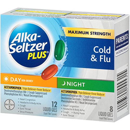 Alka-Seltzer Plus Day/Night Cold And Flu Combo Pack Liquid Gels, 20 Count #TOP6