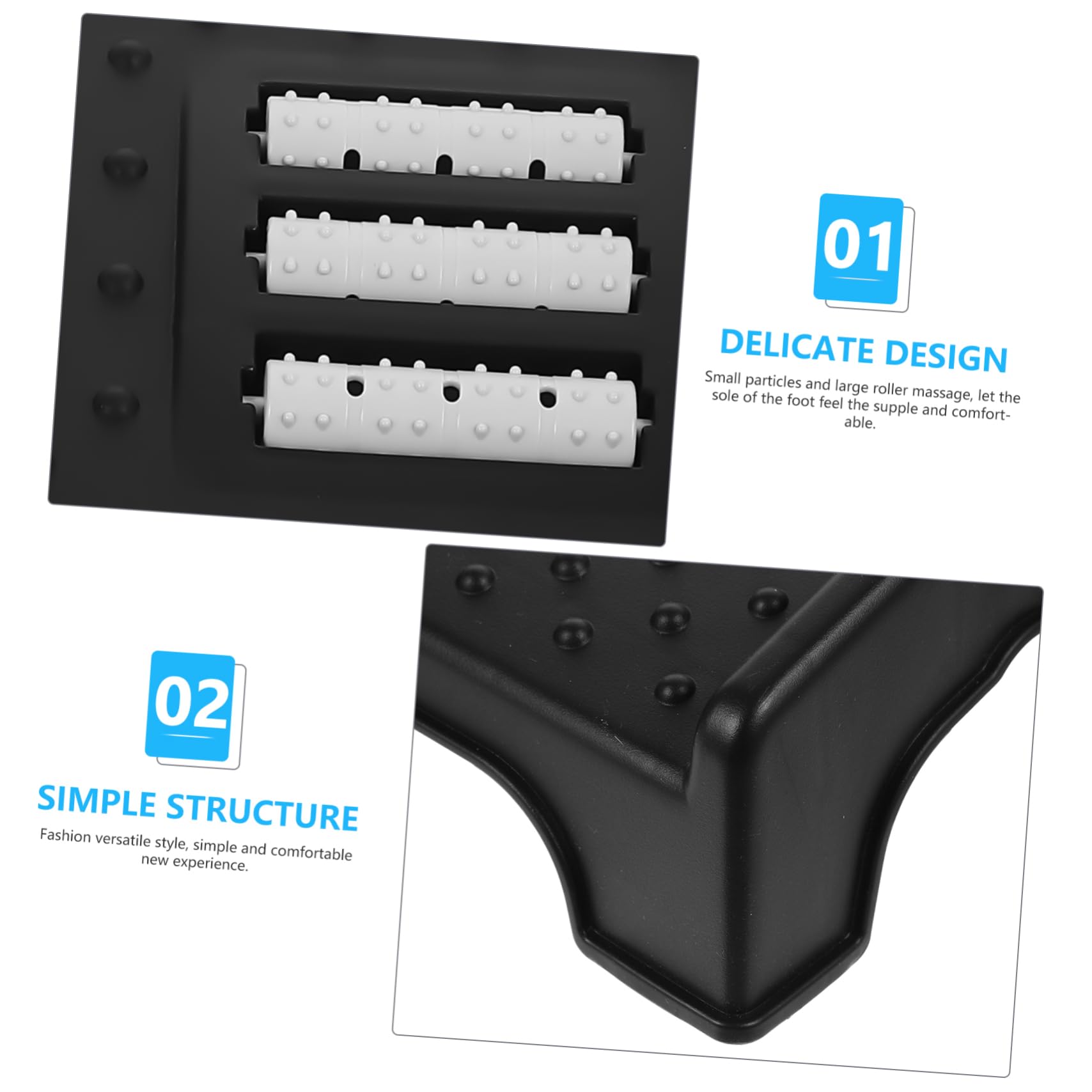 Sgabello Poggiapiedi Ergonomico Nero in Plastica per Ufficio | Design Inclinato, Aiuta la Postura Seduta, Supporto Compatto per Casa e Lavoro