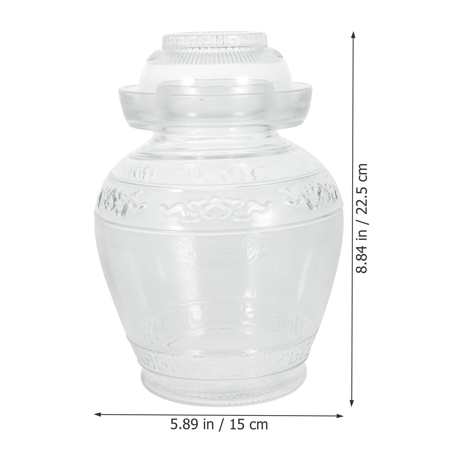 Einmachglas aus Glas mit Transparentem Design und Schützendem Deckel 2,5kg Fassungsvermögen Vielseitiger Vorratsbehälter für Eingelegtes Gemüse und Nüsse in Küche