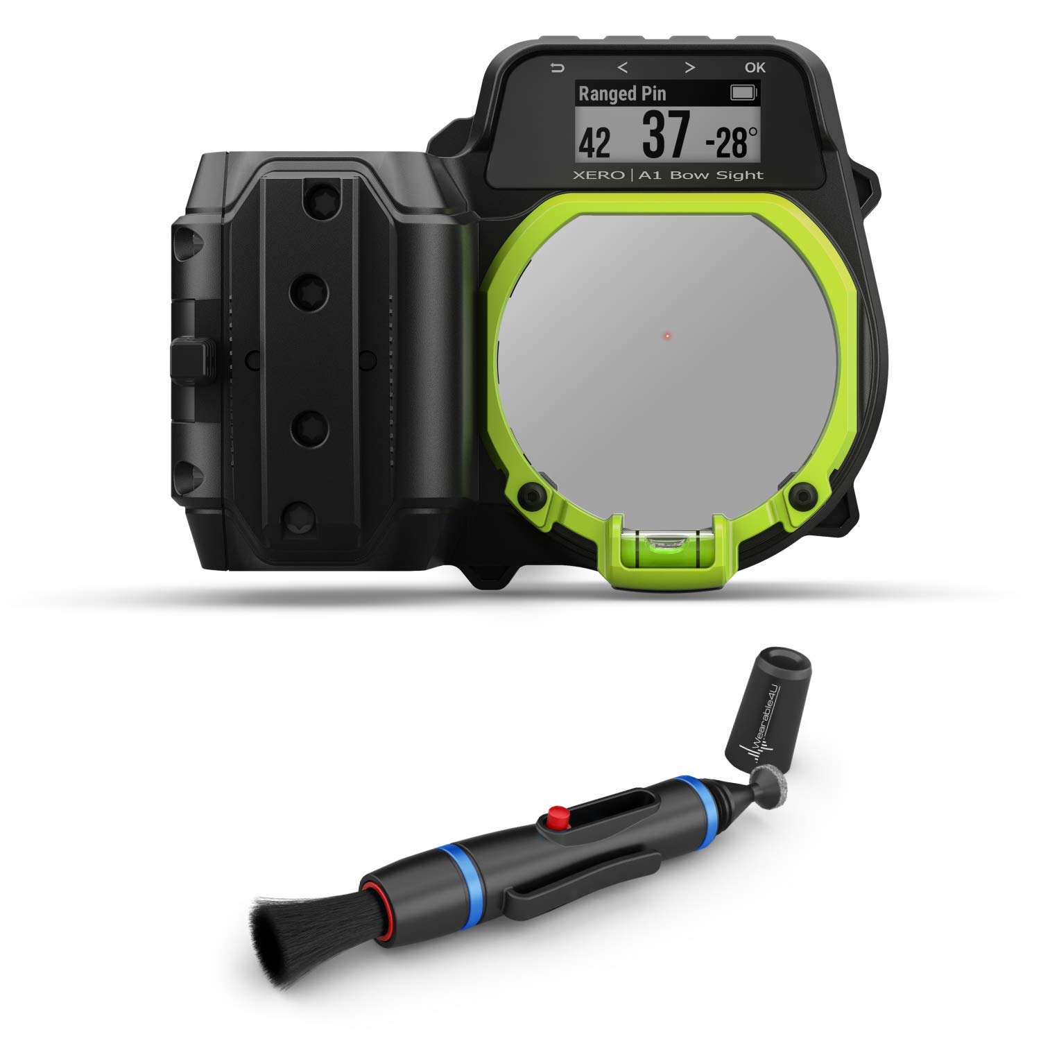Wearable4U Garmin Xero A1 Bow Sight, Left-Handed Auto-ranging Digital Sight with Lens Cleaning Pen Bundle