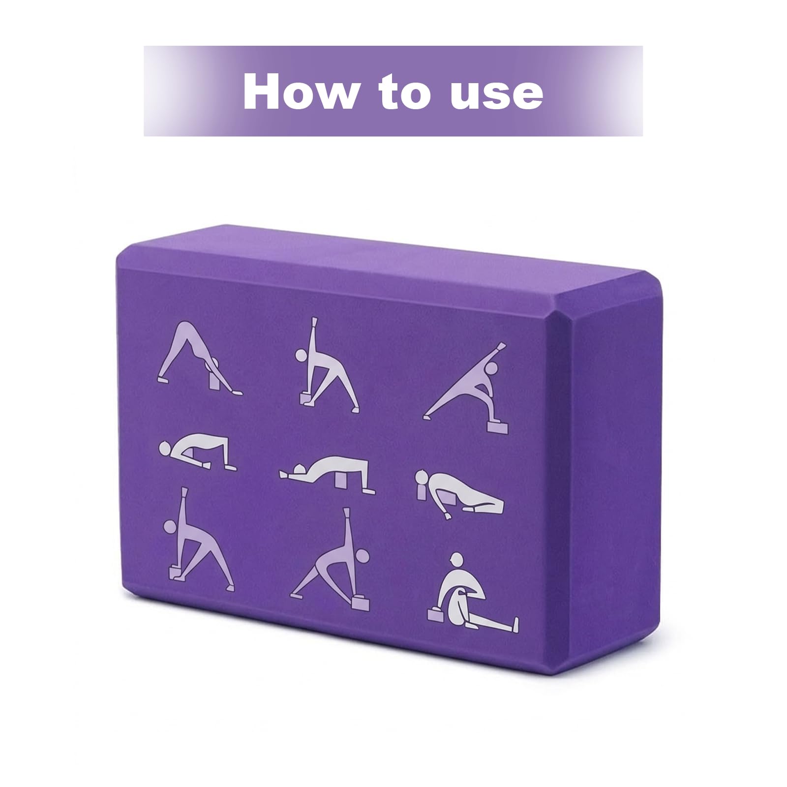Carehabi 2 Pezzi Mattoncini Yoga 23×15×7.6cm Blocchi Yoga in Schiuma Eva per pilates Esercizi Stretching