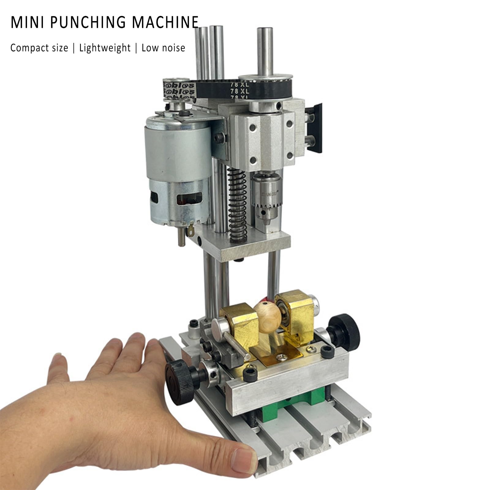 Trapano a colonna elettrico da 960 W, mini trapano per la lavorazione del legno, 7 velocità regolabili, silenzioso, supporto a colonna, macchina per foratura di perle per artigianato