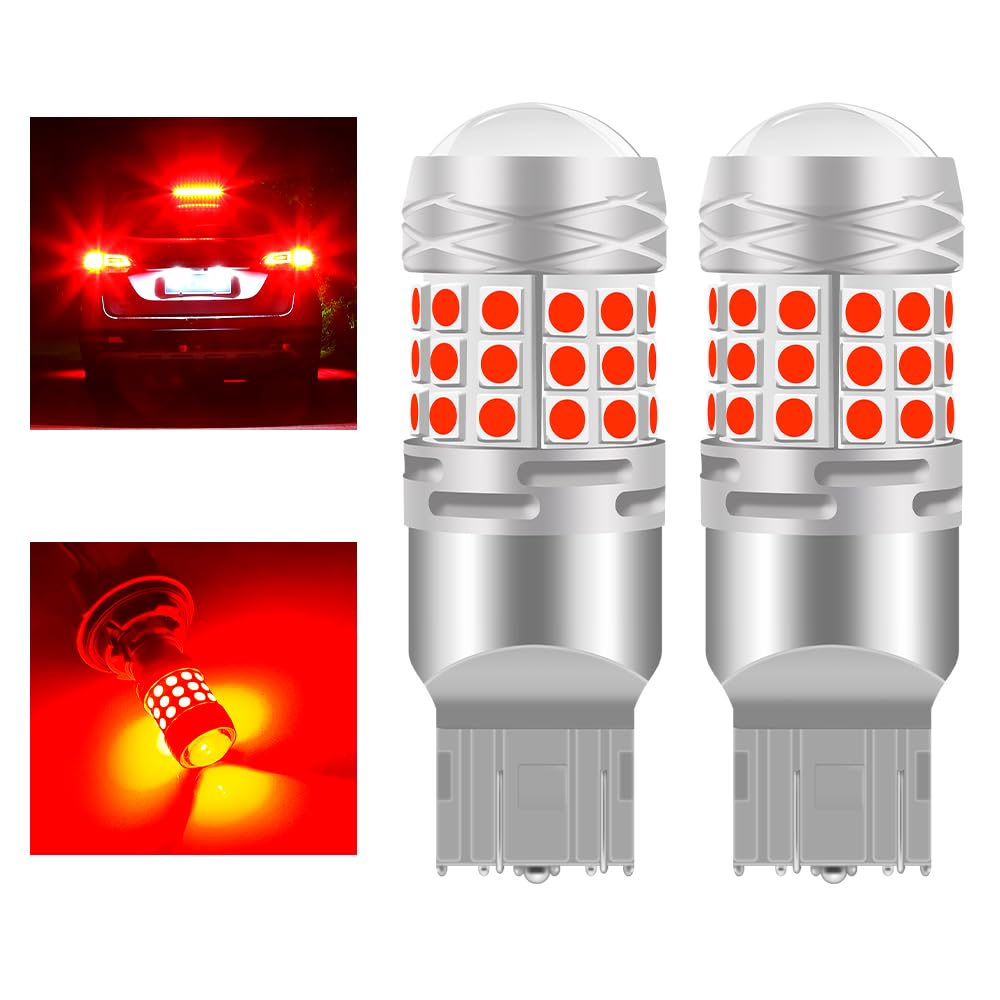 7443 LED Bombillas Rojo Ultra Brillante 3030 42SMD T20 7443NA W21W LED Luz de Freno Luz de Retroceso Luces Traseras Luz de Estacionamiento (2 PCS)