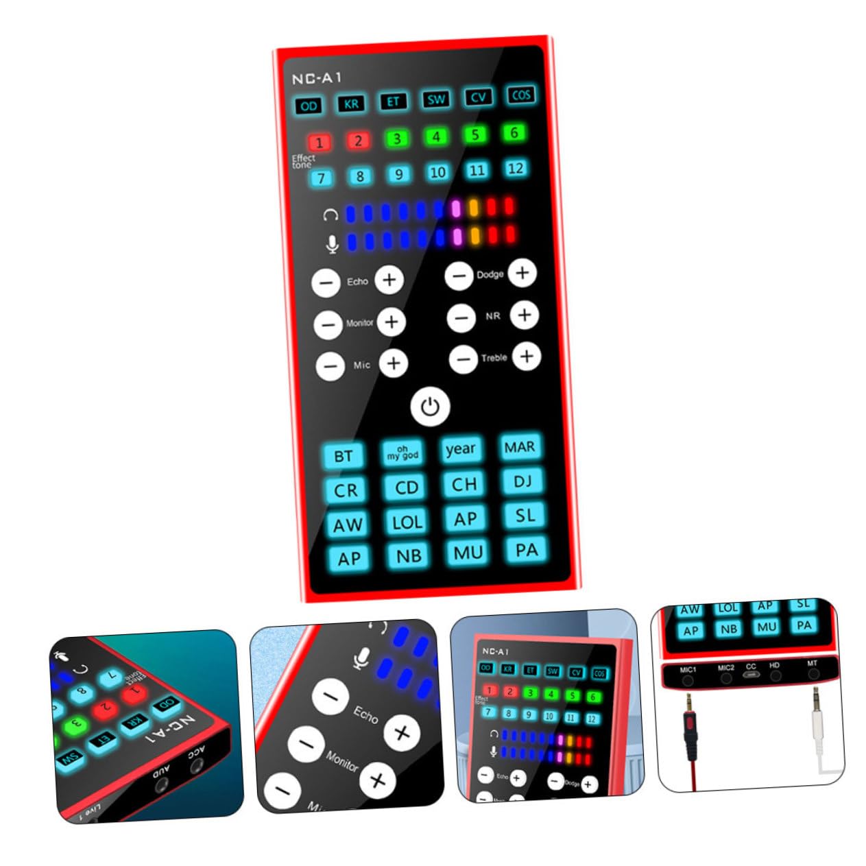 Housoutil Mixer Audio Portatile Per Streaming Live Multifunzione Cambia Voce Mixer Audio Facile Da Installare Per Streaming/mobile