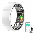 Jojovenusmall Smart Ring Health Tracker,Anillo Inteligente para Hombre,Health Rings for Women & Men,Long Lasting Batteries Sleep Ring (Ceramic) (Ceramic White, 9)