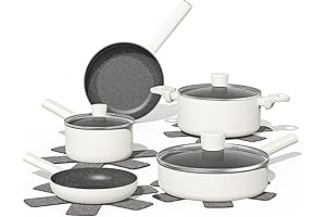 JEETEE Ceramic Cookware Set | Premium Nonstick Pots and Pans Set, 13...