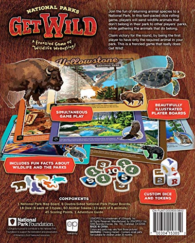 National Parks Get Wild juego de dados familiar miniatura 6