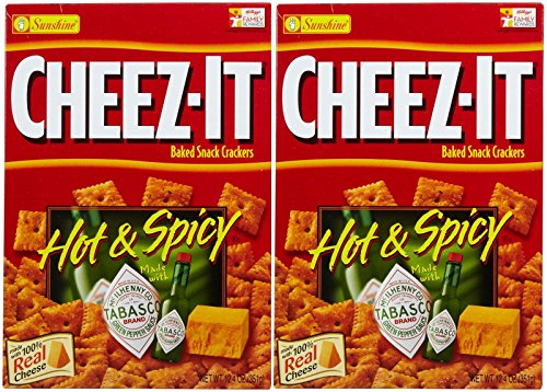 Cheez-It Baked Snack Crackers-Hot and Spicy-12.4 Oz-2 Pack