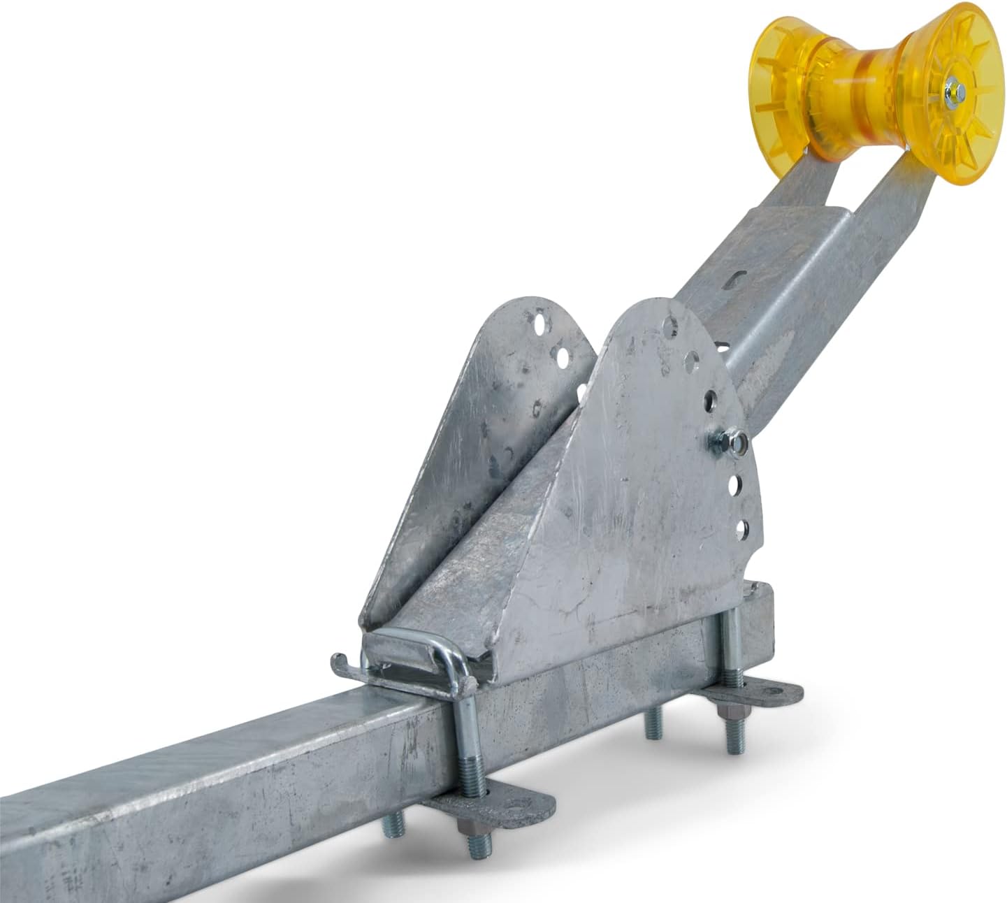 Sturdy Built Adjustable Galvanized PWC Trailer Winch Seat Mount with Roller and Hardware (26766)