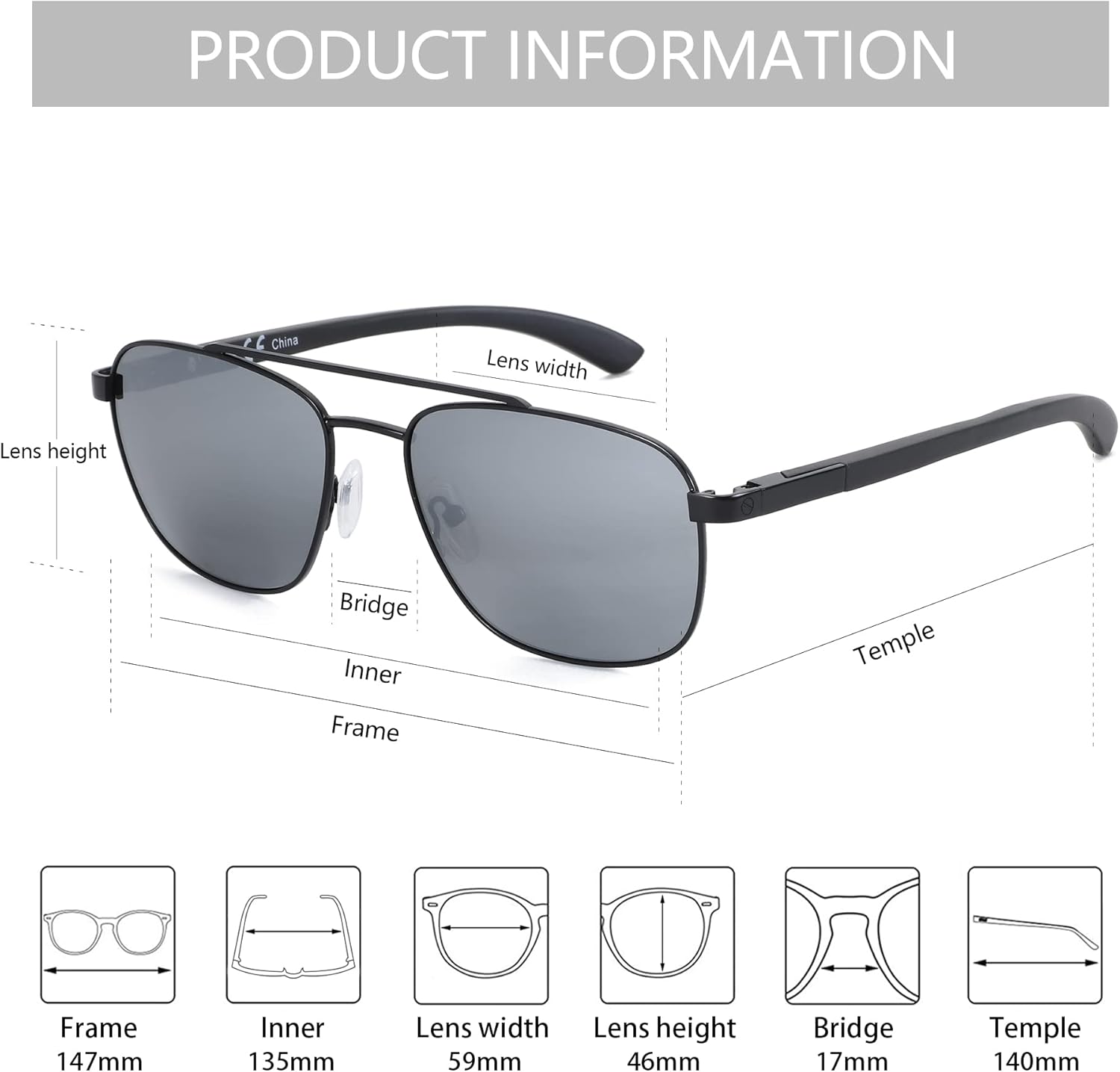 ZENOTTIC Aviator Wood Polarized Sunglasses for Men 100% UV Protection Fishing Driving Golf - Image 3