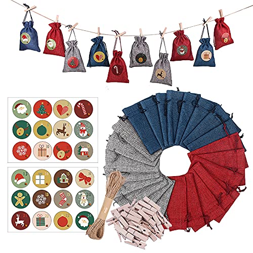 GoMDSA Lot de 24 sacs cadeaux en toile de jute avec cordon de serrage pour mariage Cover