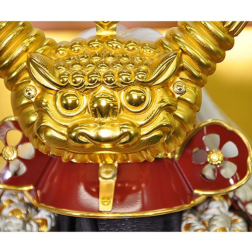 五月人形 武士の鎧飾り 正絹製 久月 【100周年記念祭】五月人形 鎧平飾り 鎧飾り 高床飾り 金小札
